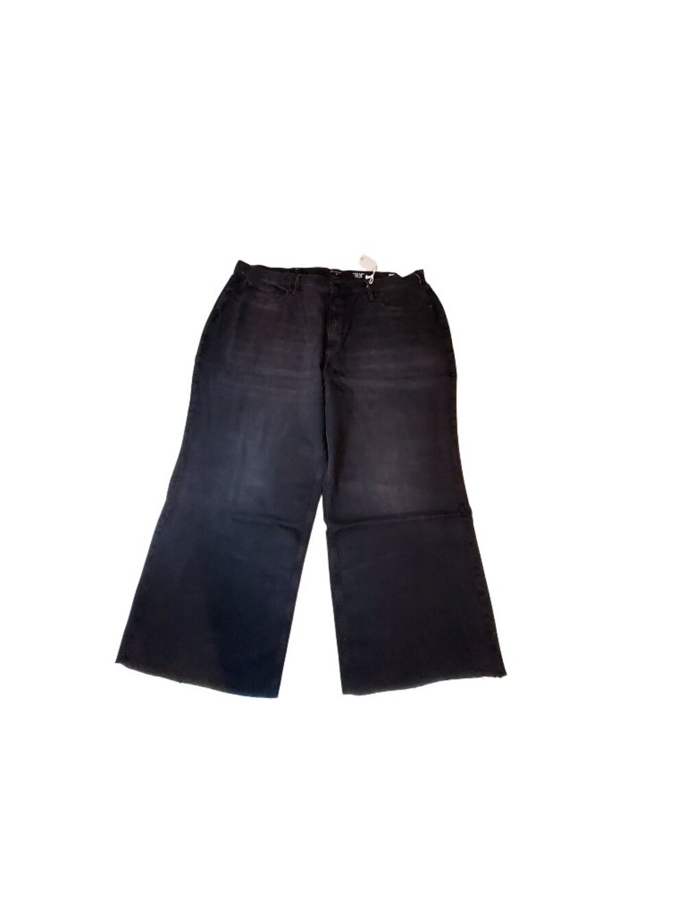 Good American Petite Relaxed Black Jeans-Size 22-Mid-Rise Wide Leg-30" Inseam